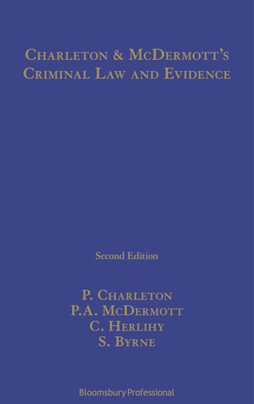 Charleton and McDermott's Criminal Law and Evidence cover