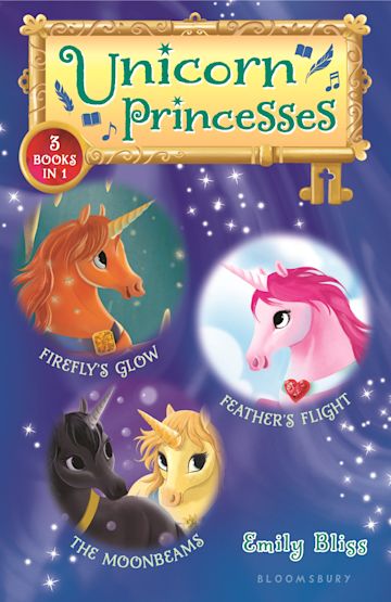 Unicorn Princesses Bind-up Books 7-9: Firefly's Glow, Feather's Flight, and the Moonbeams cover