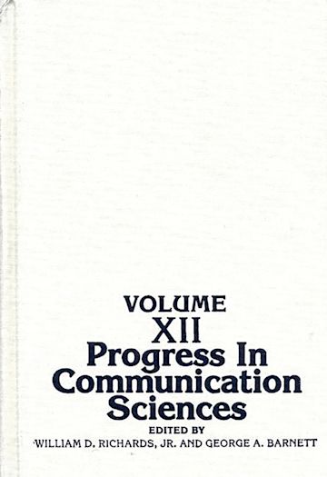 Progress in Communication Sciences, Volume 12 cover