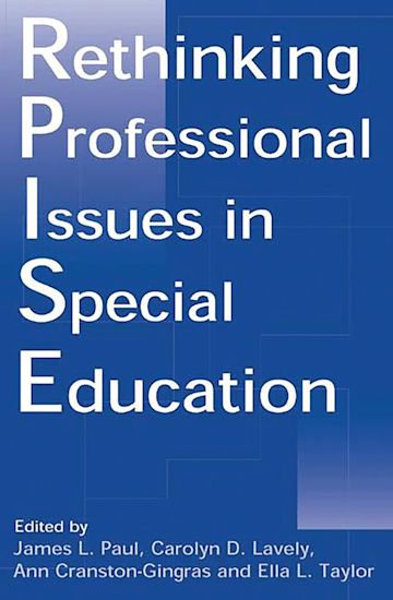 Rethinking Professional Issues in Special Education cover