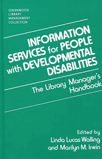 Information Services for People with Developmental Disabilities cover