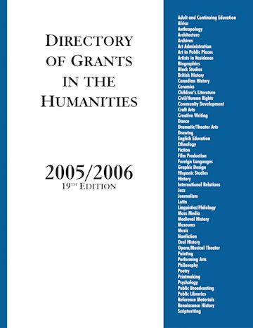 Directory of Grants in the Humanities, 2005/2006: : Grants Program ...