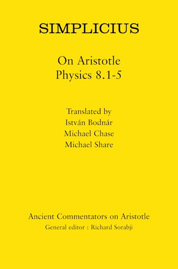 Simplicius: On Aristotle Physics 8.1-5 cover