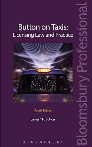 Button on Taxis: Licensing Law and Practice cover