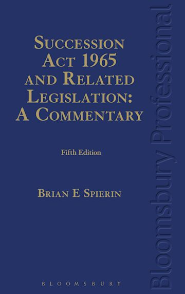 Succession Act 1965 and Related Legislation: A Commentary cover