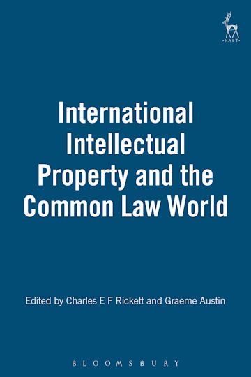 International Intellectual Property and the Common Law World cover