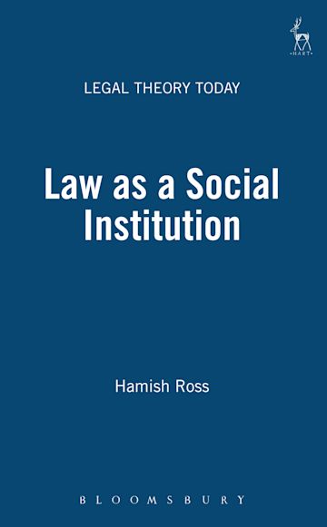 Law as a Social Institution cover