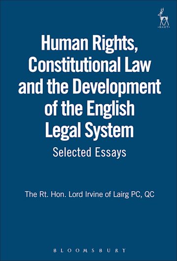 Human Rights, Constitutional Law and the Development of the English Legal System cover