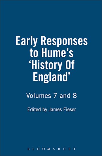 Early Responses to Hume's 'History Of England' cover