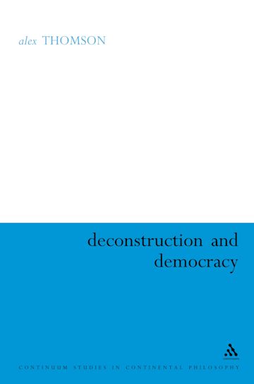 Deconstruction and Democracy cover