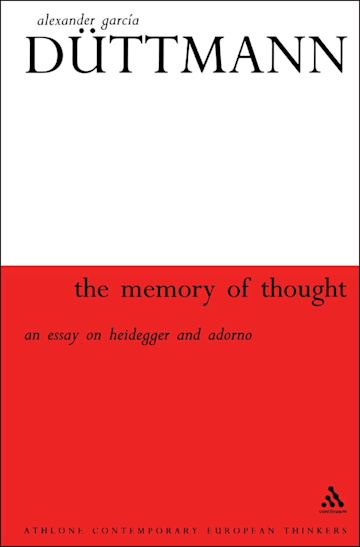 Memory Of Thought cover