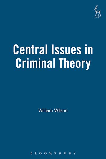 Central Issues in Criminal Theory cover