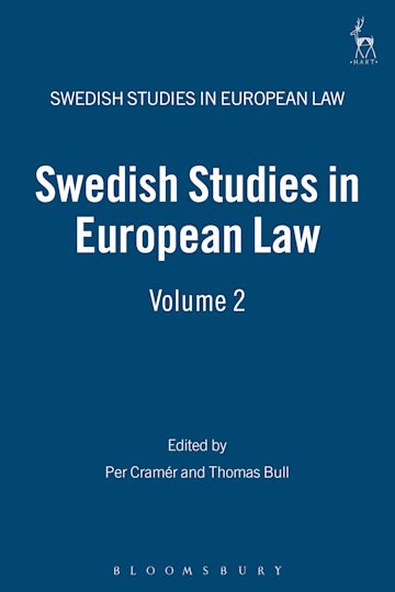 Swedish Studies in European Law - Volume 2 cover