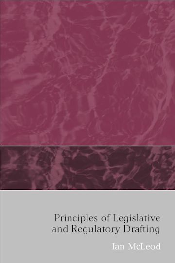 Principles of Legislative and Regulatory Drafting cover