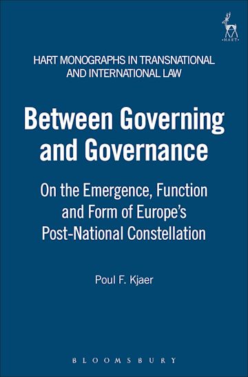 Between Governing and Governance cover