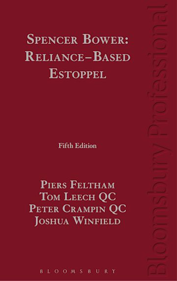 Spencer Bower: Reliance-Based Estoppel cover