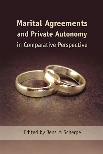 Marital Agreements and Private Autonomy in Comparative Perspective cover
