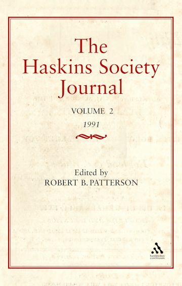 Haskins Society Journal Studies in Medieval History cover
