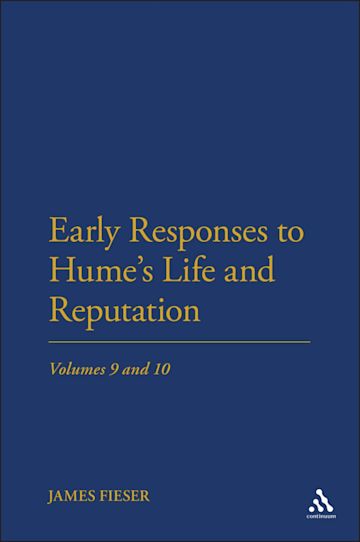 Early Responses to Hume's Life and Reputation cover