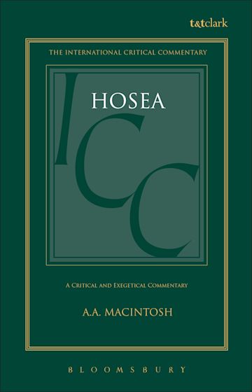 Hosea (ICC) cover