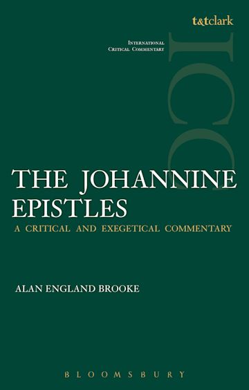 The Johannine Epistles (ICC) cover