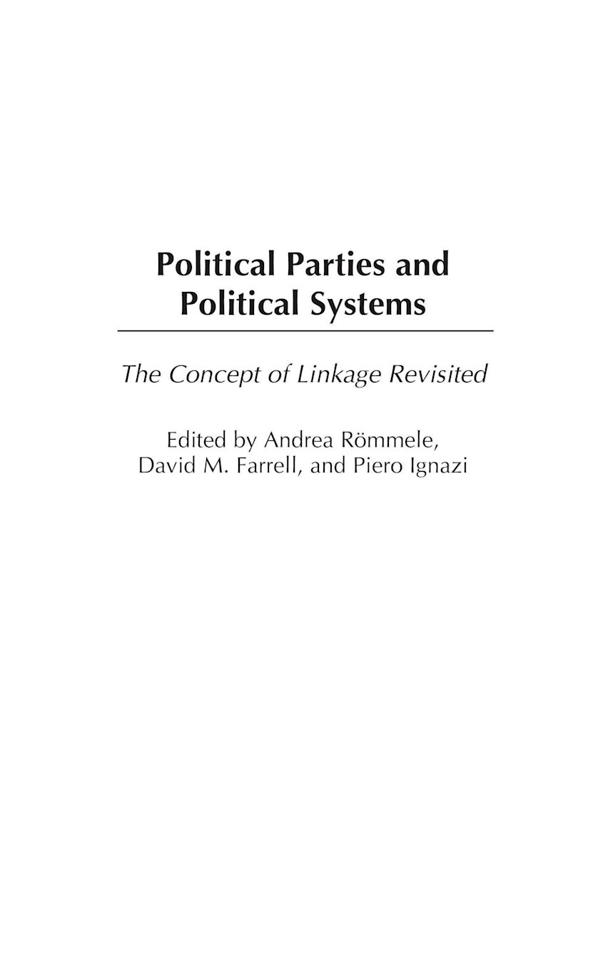 Political Parties and Political Systems cover