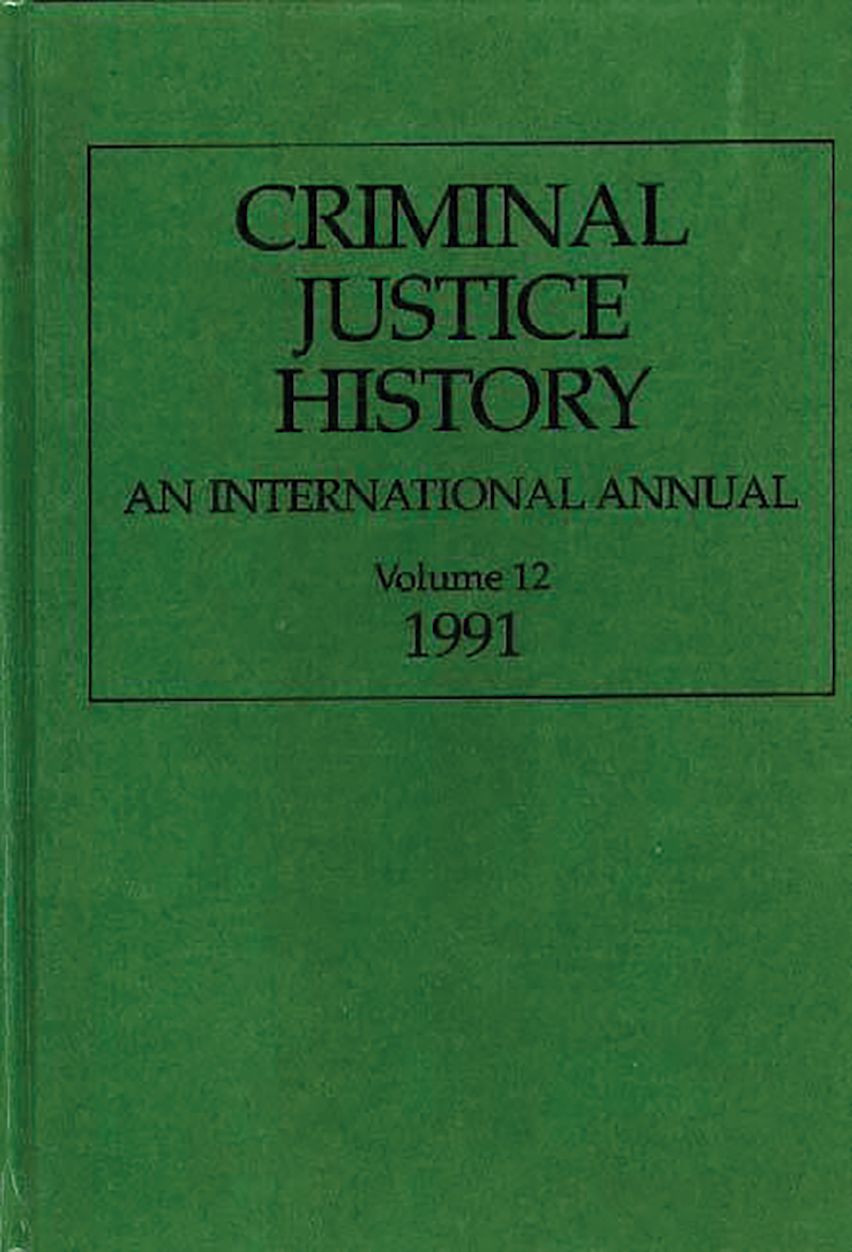 Criminal Justice History cover