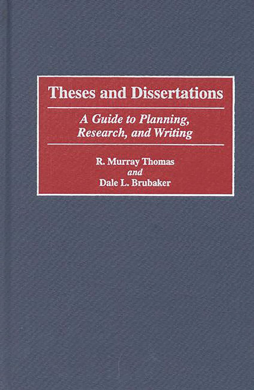Theses and Dissertations cover