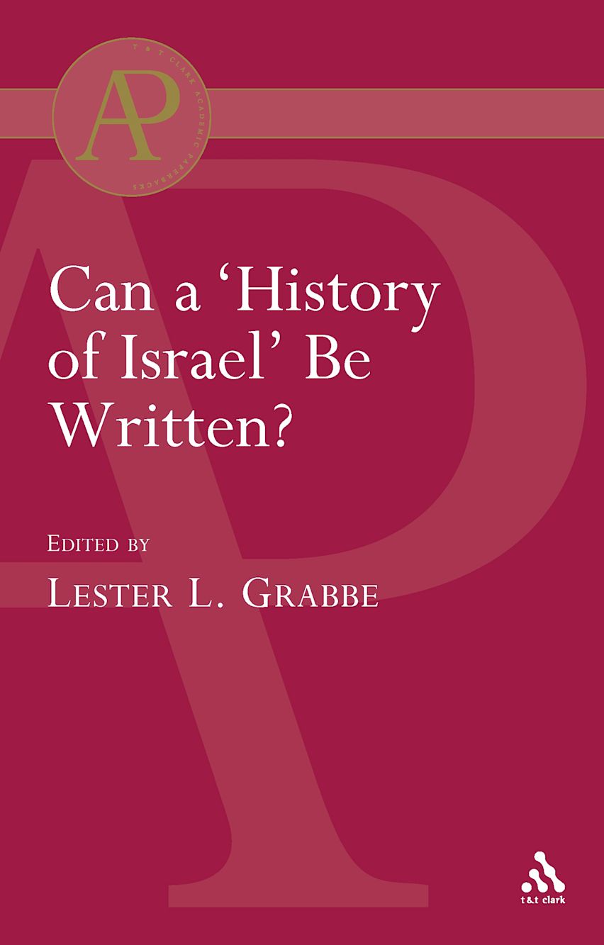 Can a 'History of Israel' Be Written? cover