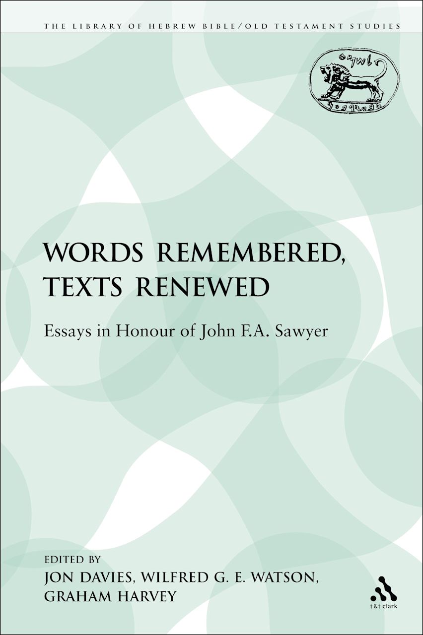 Words Remembered, Texts Renewed cover
