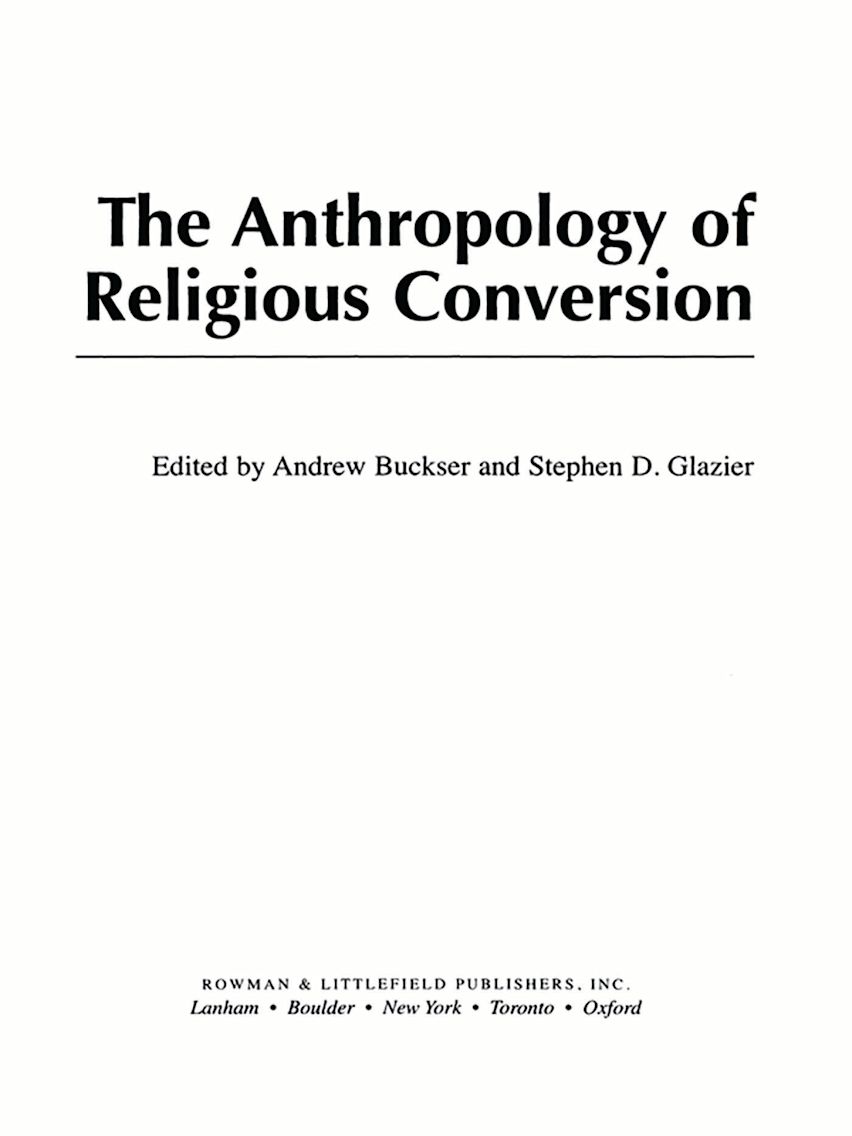 The Anthropology of Religious Conversion cover
