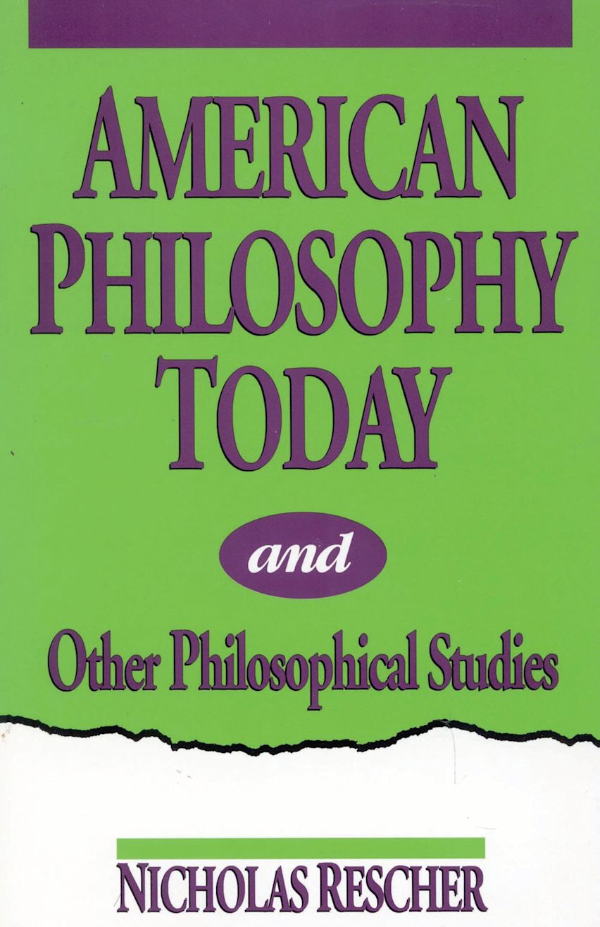 American Philosophy Today, and Other Philosophical Studies cover