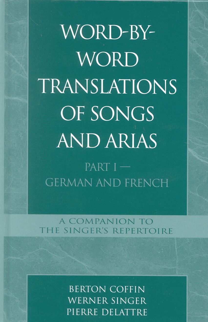 Word-By-Word Translations of Songs and Arias, Part I cover
