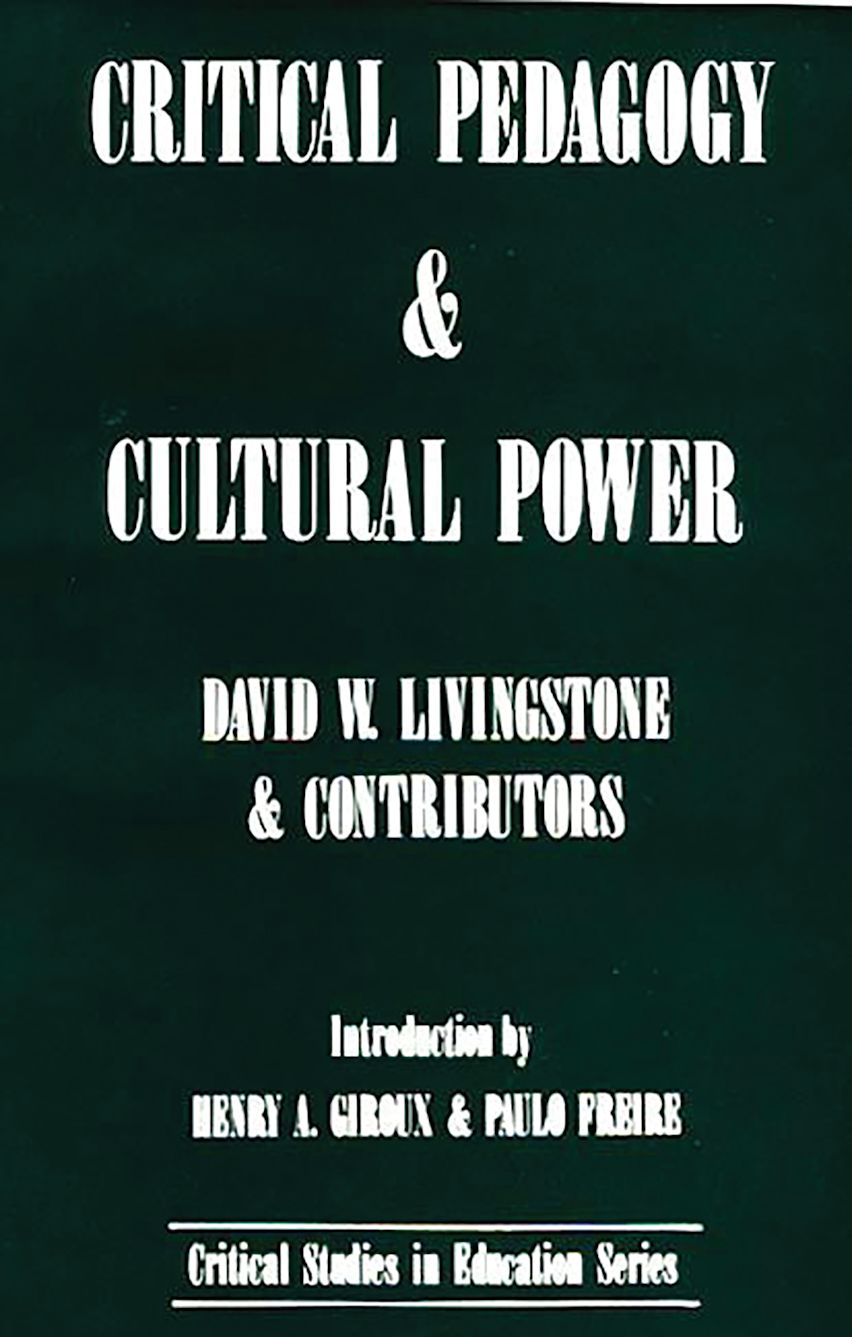 Critical Pedagogy and Cultural Power: : Critical Studies in Education ...
