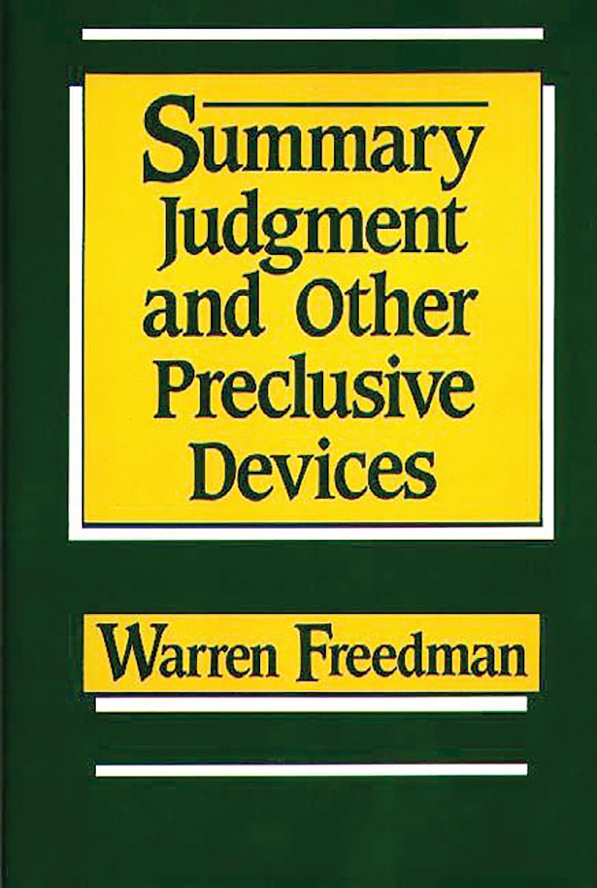 Summary Judgment and Other Preclusive Devices cover