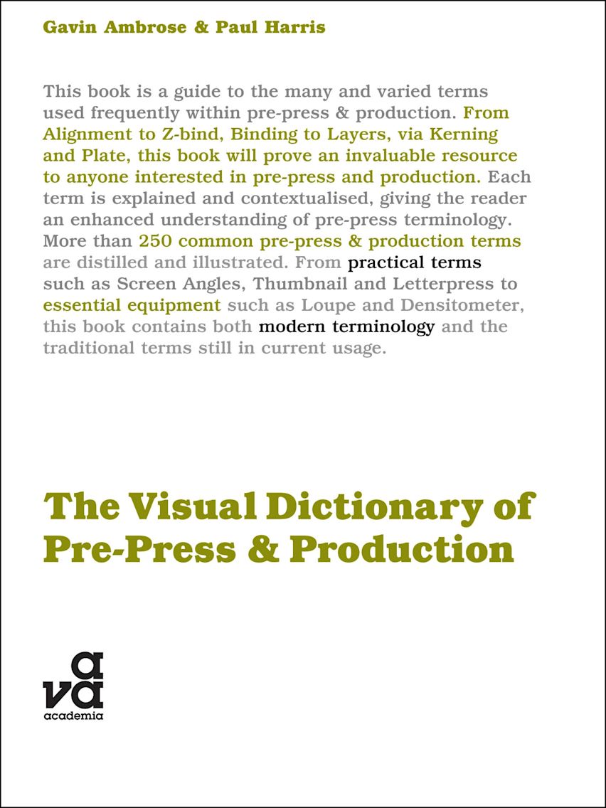 The Visual Dictionary of Pre-press and Production cover