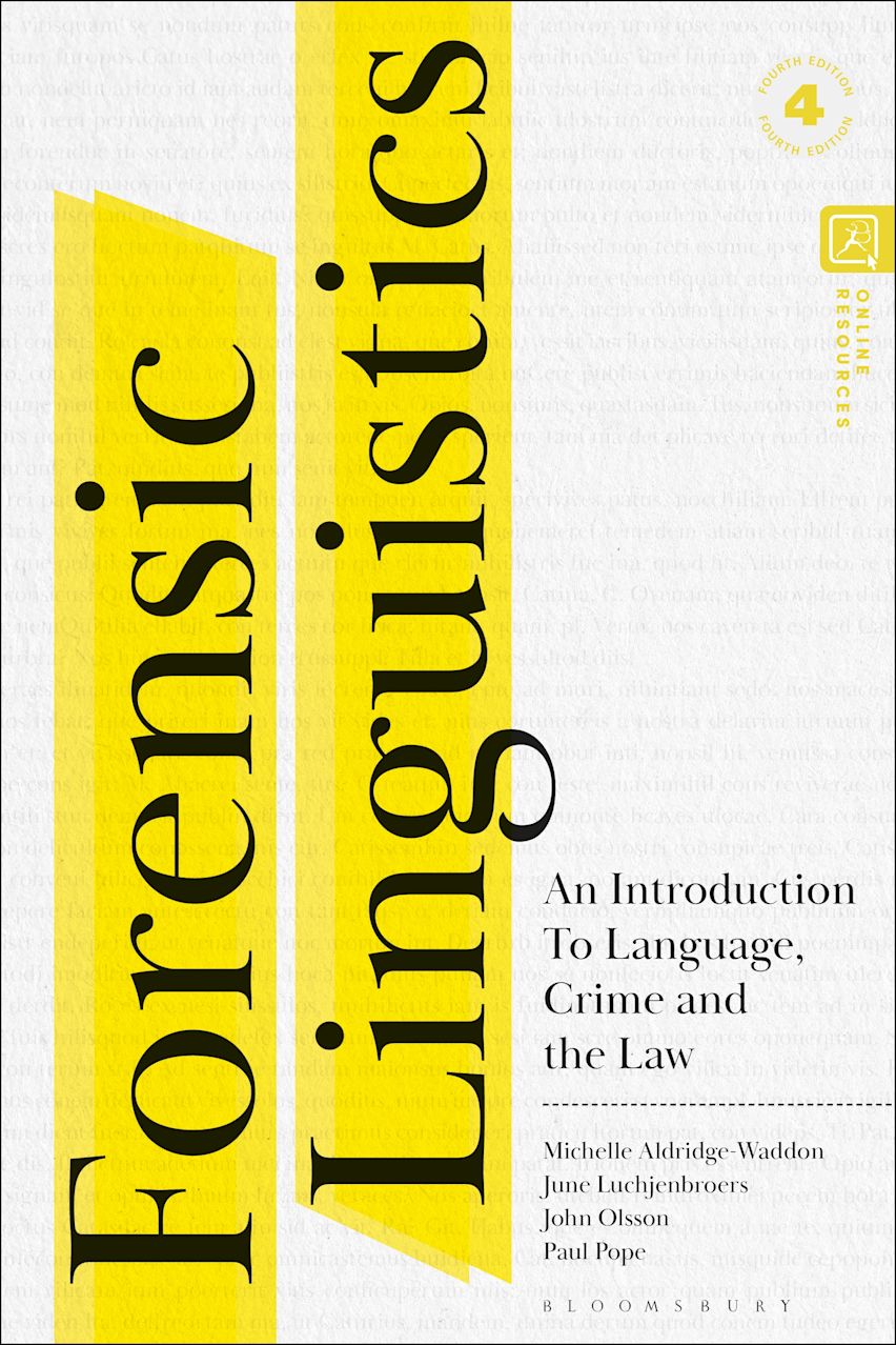 Forensic Linguistics cover