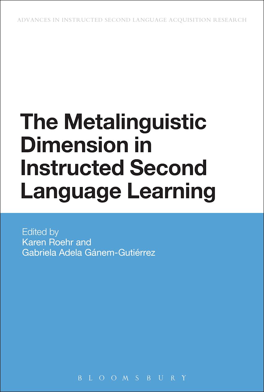 The Metalinguistic Dimension in Instructed Second Language Learning cover
