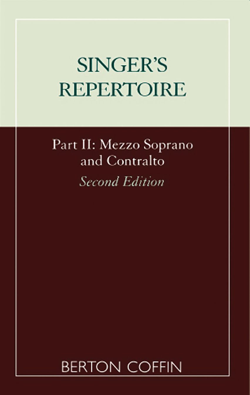 The Singer's Repertoire, Part II cover