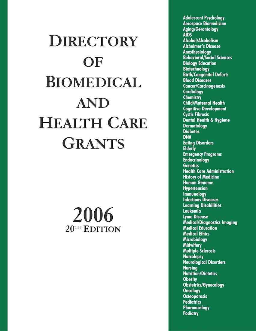 Directory of Biomedical and Health Care Grants 2006 cover