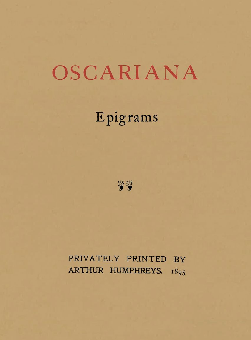 Oscariana cover