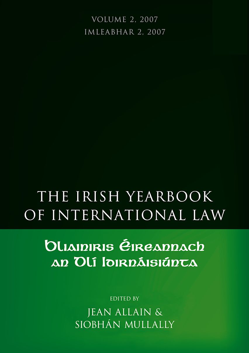 The Irish Yearbook of International Law, Volume 2 2007 cover