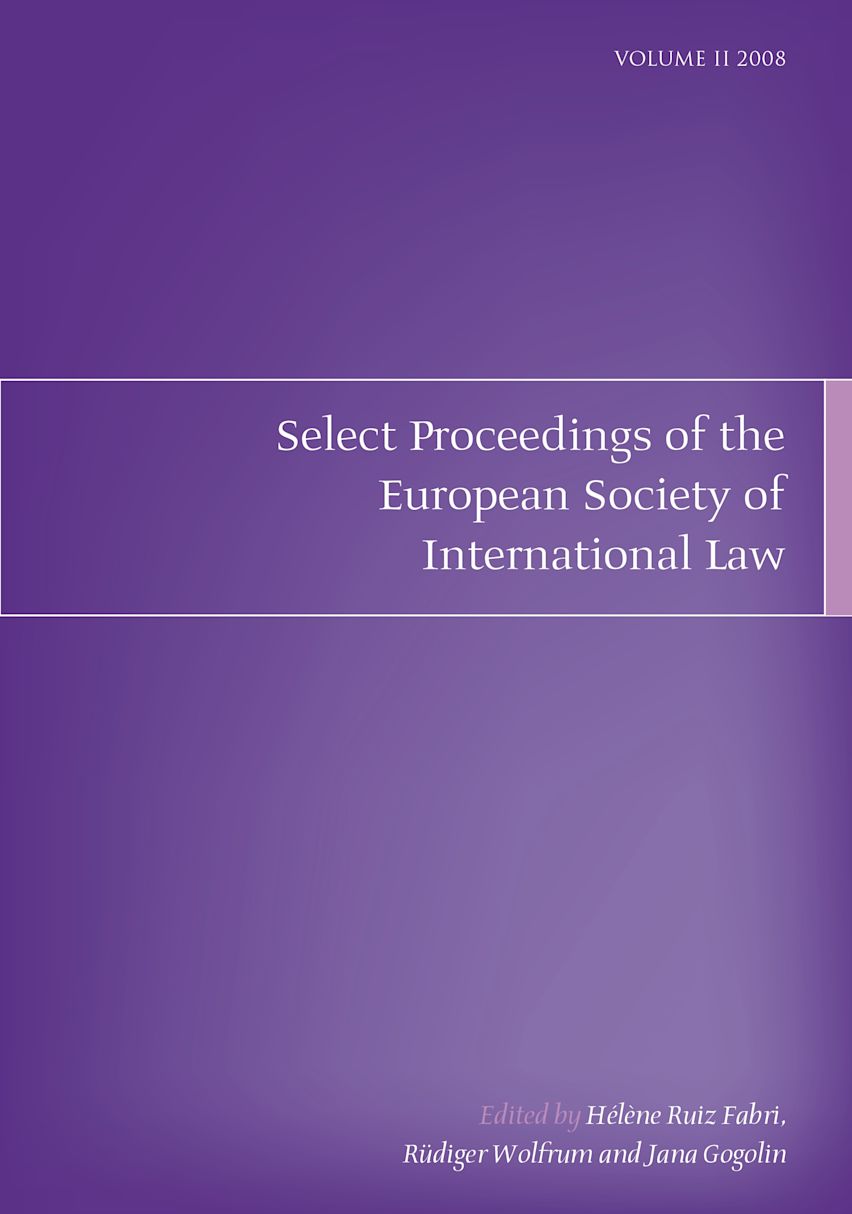 Select Proceedings of the European Society of International Law, Volume 2, 2008 cover
