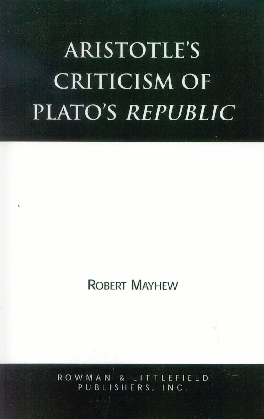 Aristotle's Criticism of Plato's Republic cover