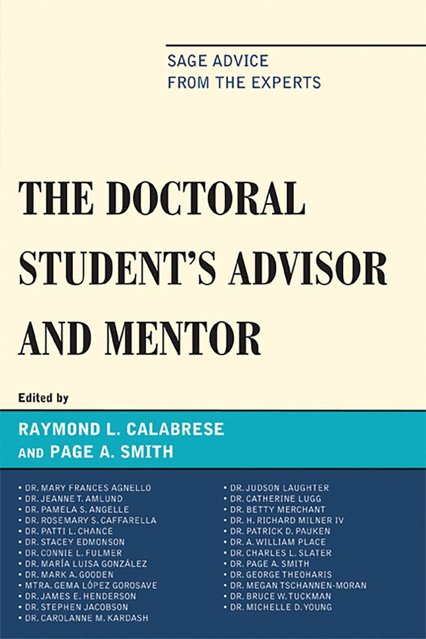 The Doctoral StudentOs Advisor and Mentor cover