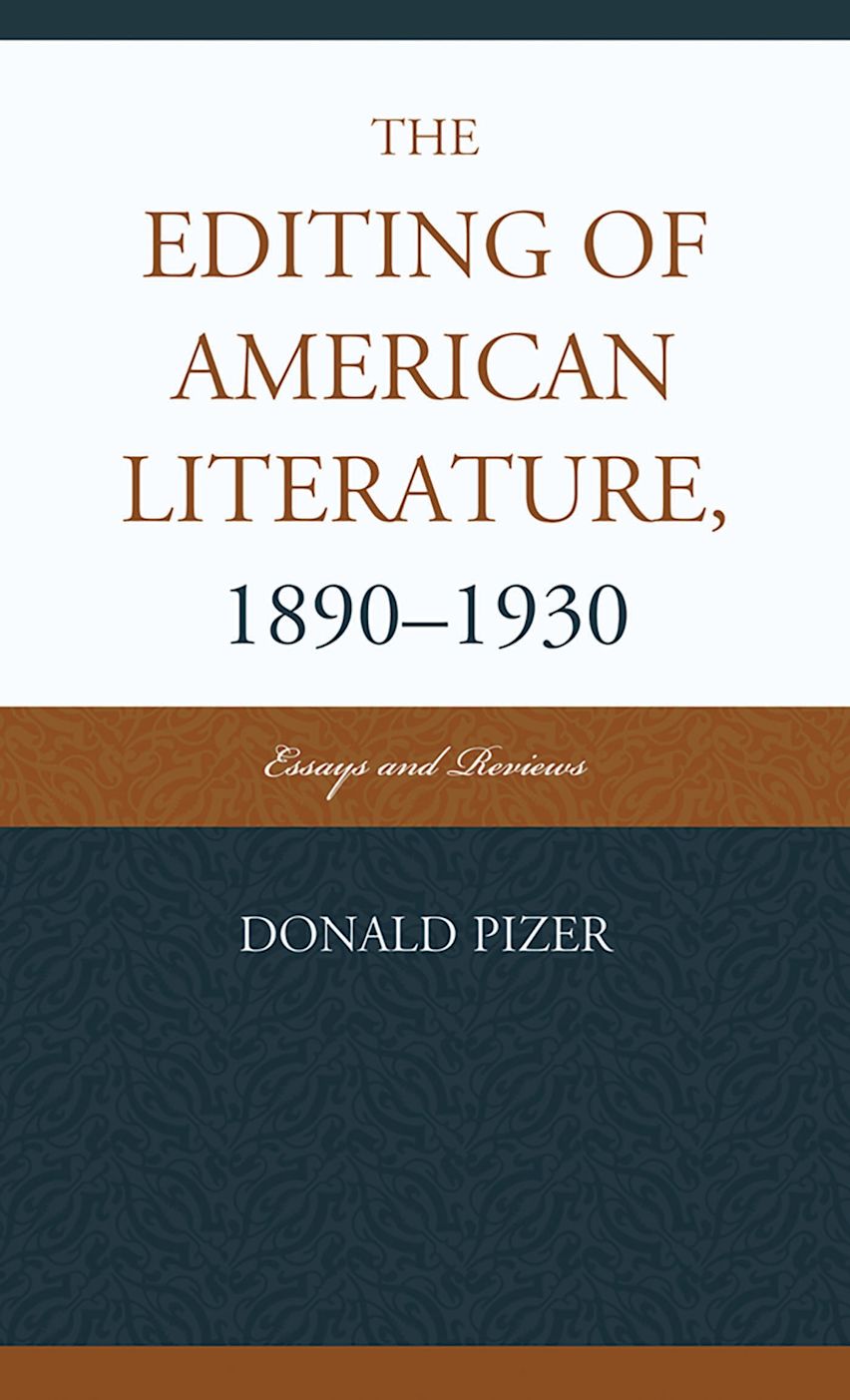 The Editing of American Literature, 1890-1930 cover