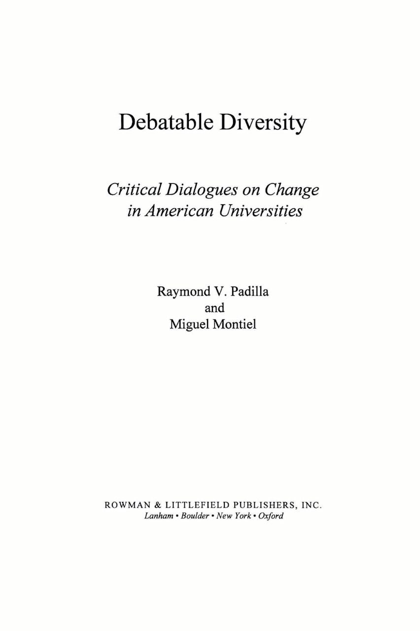 Debatable Diversity cover
