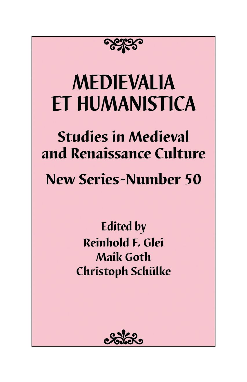 Medievalia et Humanistica, No. 50 cover