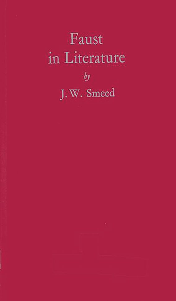 Faust in Literature Praeger