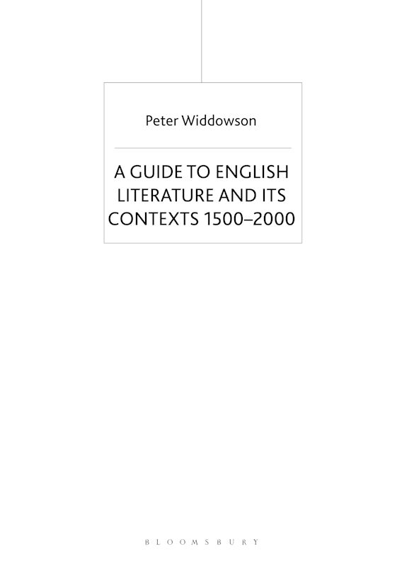 The Palgrave Guide to English Literature and Its Contexts 15002000